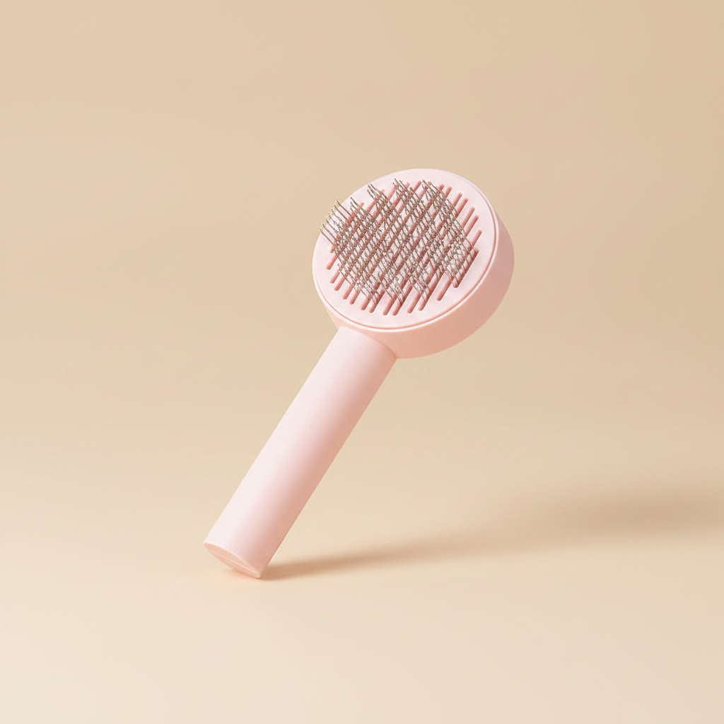 Peigne autonettoyant rose